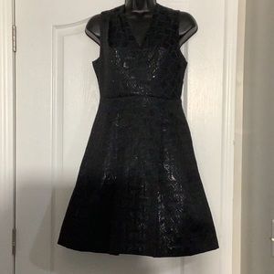 Kirna Zabete Black Metallic Dress